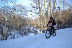 Fat bikes can travel across snow and sand.