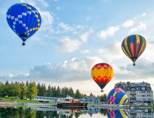 Hot Air Balloons and Fall Color in Bay Harbor