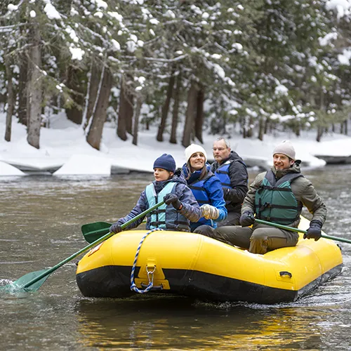 winter rafting