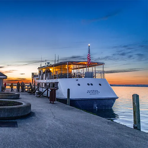 on-the-water Harbor Princess boat