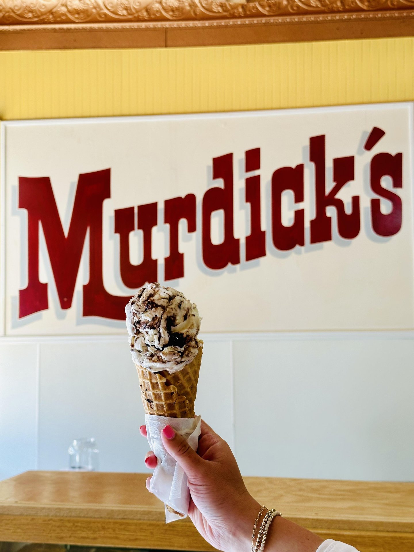 Scoop of ice cream at Murdick's