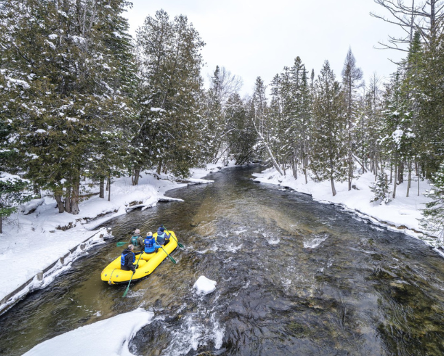 winter rafting on the Jordan River