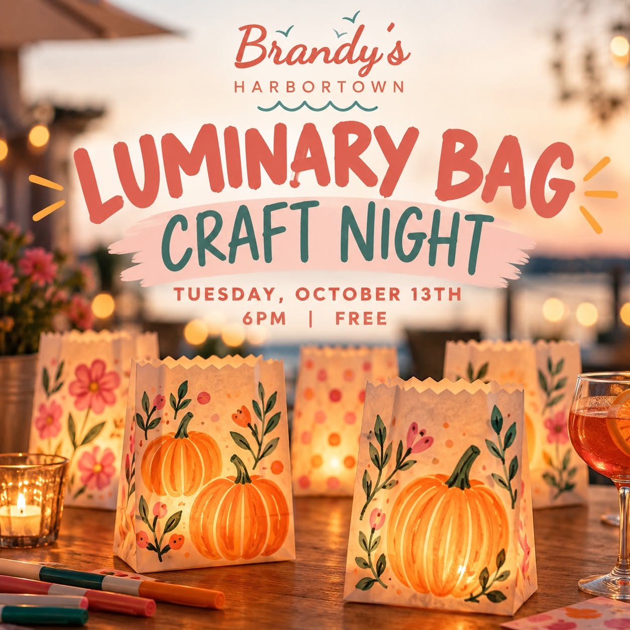 Jack-O-Lantern Luminary Craft Night at Brandy’s